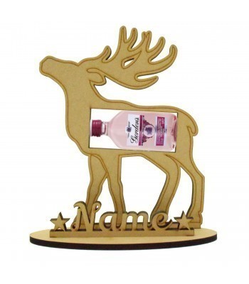 6mm Gordon's Gin Miniature Christmas Holder on a Stand - Reindeer - Stand Options